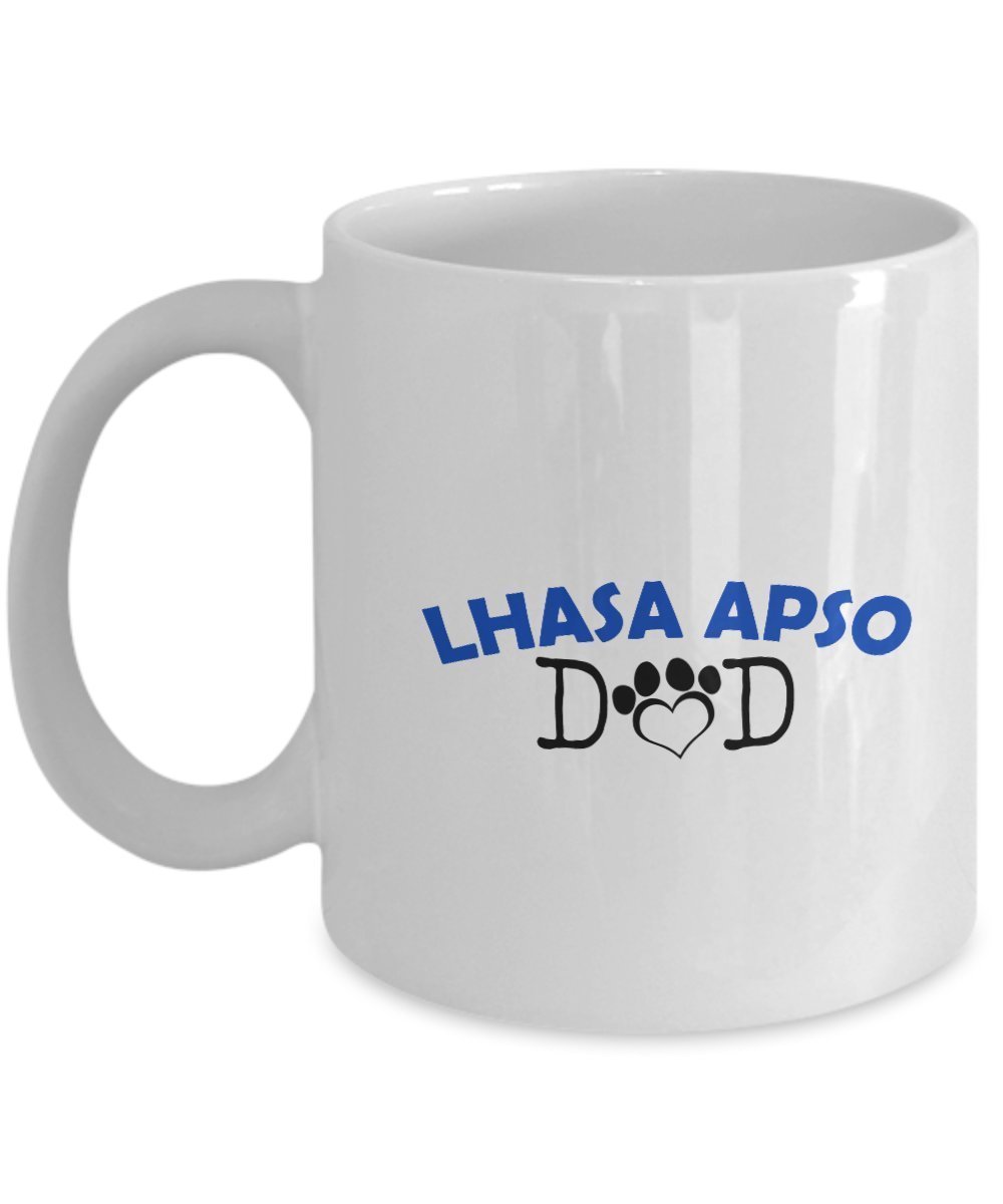 Funny Lhasa Apso Taza de par – Lhasa Apso Dad – Lhasa Apso mamá – Lhasa Apso amantes regalos – Regalos únicos de cerámica Idea