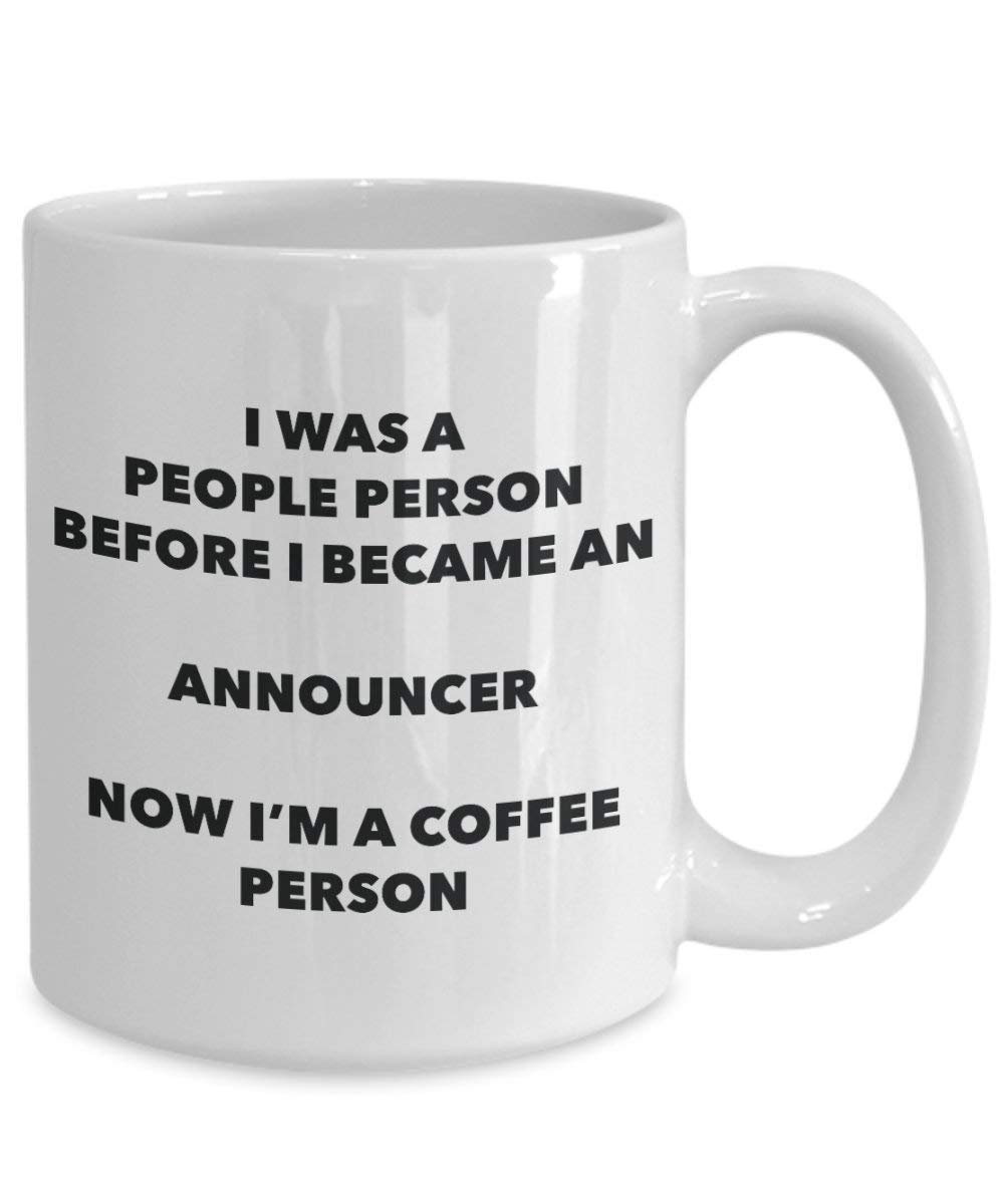 Announcer Coffee Person Mug - Funny Tea Cocoa Cup - Birthday Christmas Coffee Lover Cute Gag Gifts Idea