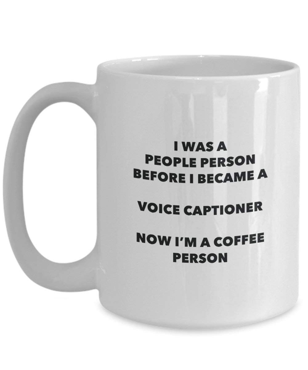 Voice Captioner Coffee Person Mug - Funny Tea Cocoa Cup - Birthday Christmas Coffee Lover Cute Gag Gifts Idea