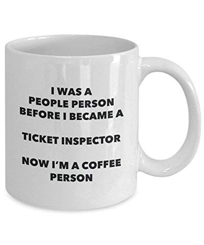 Ticket Inspector Coffee Person Mug - Funny Tea Cocoa Cup - Birthday Christmas Coffee Lover Cute Gag Gifts Idea
