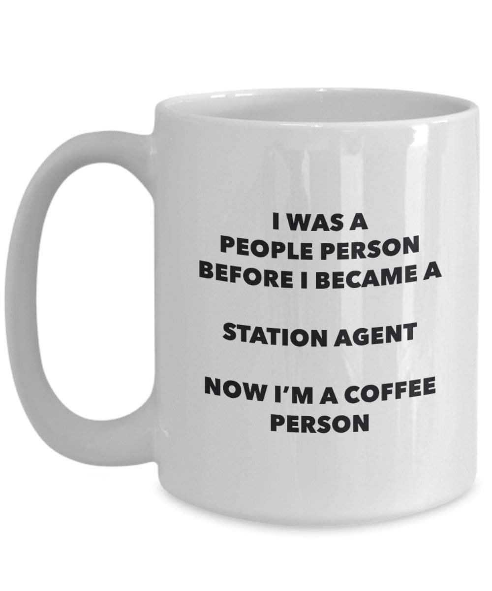 Station Agent Coffee Person Mug - Funny Tea Cocoa Cup - Birthday Christmas Coffee Lover Cute Gag Gifts Idea