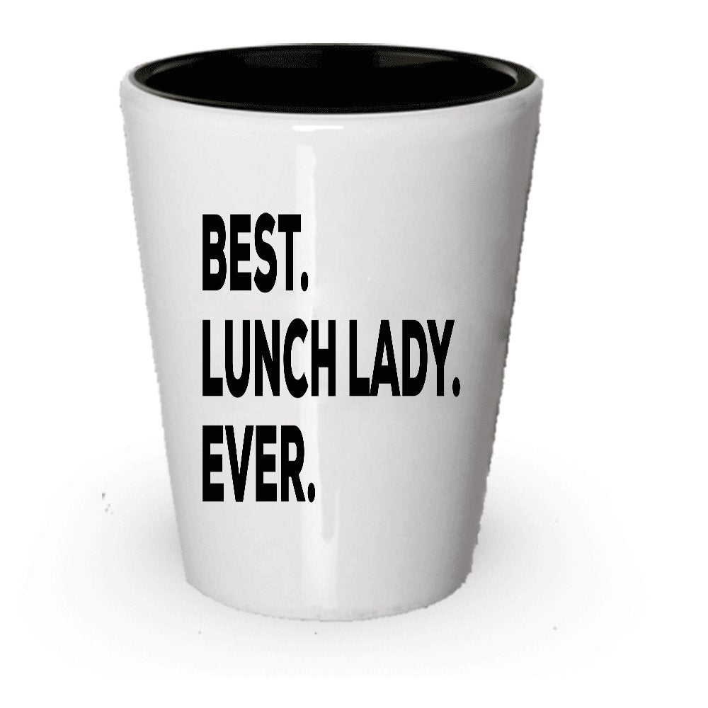 Lunch Lady Shot Glass - Lunch Lady Gift - Gifts For Lunch Ladies - School Cafeteria LunchLady - Funny Inexpensive Unique - Can Even Add To Gift Bag Basket Box Set - Novelty Idea (6)