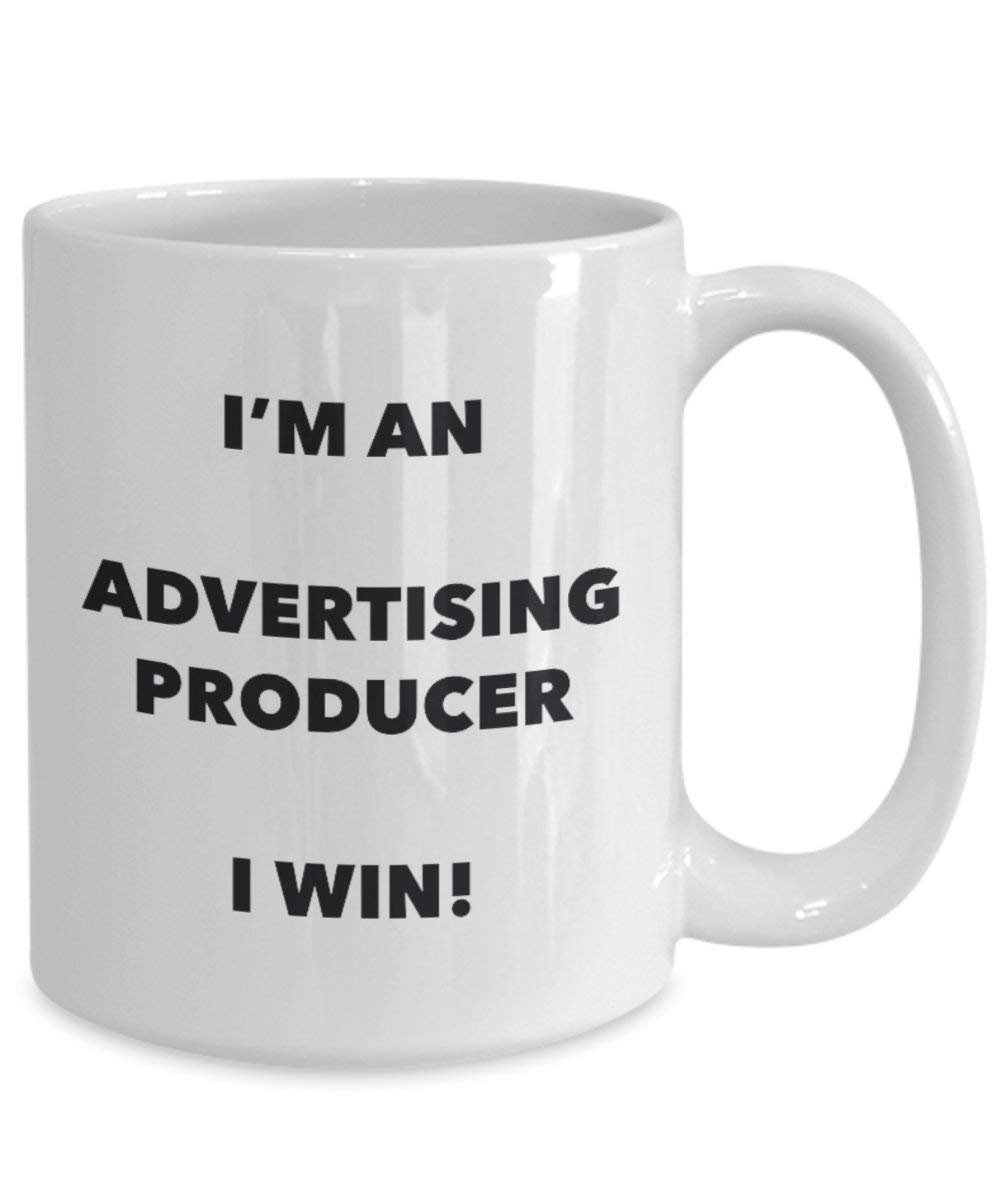 Werbung produziert Tasse – Ich bin ein Werbung produziert I Win. – Funny Kaffeetasse – Neuheit Geburtstag Weihnachten Gag Geschenke Idee
