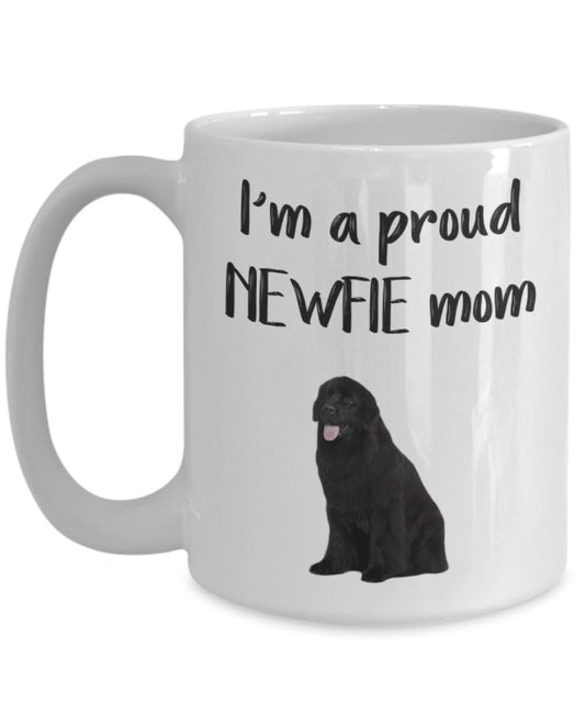 Newfie Mom Mug - Funny Tea Hot Cocoa Coffee Cup - Novelty Birthday Gift Idea