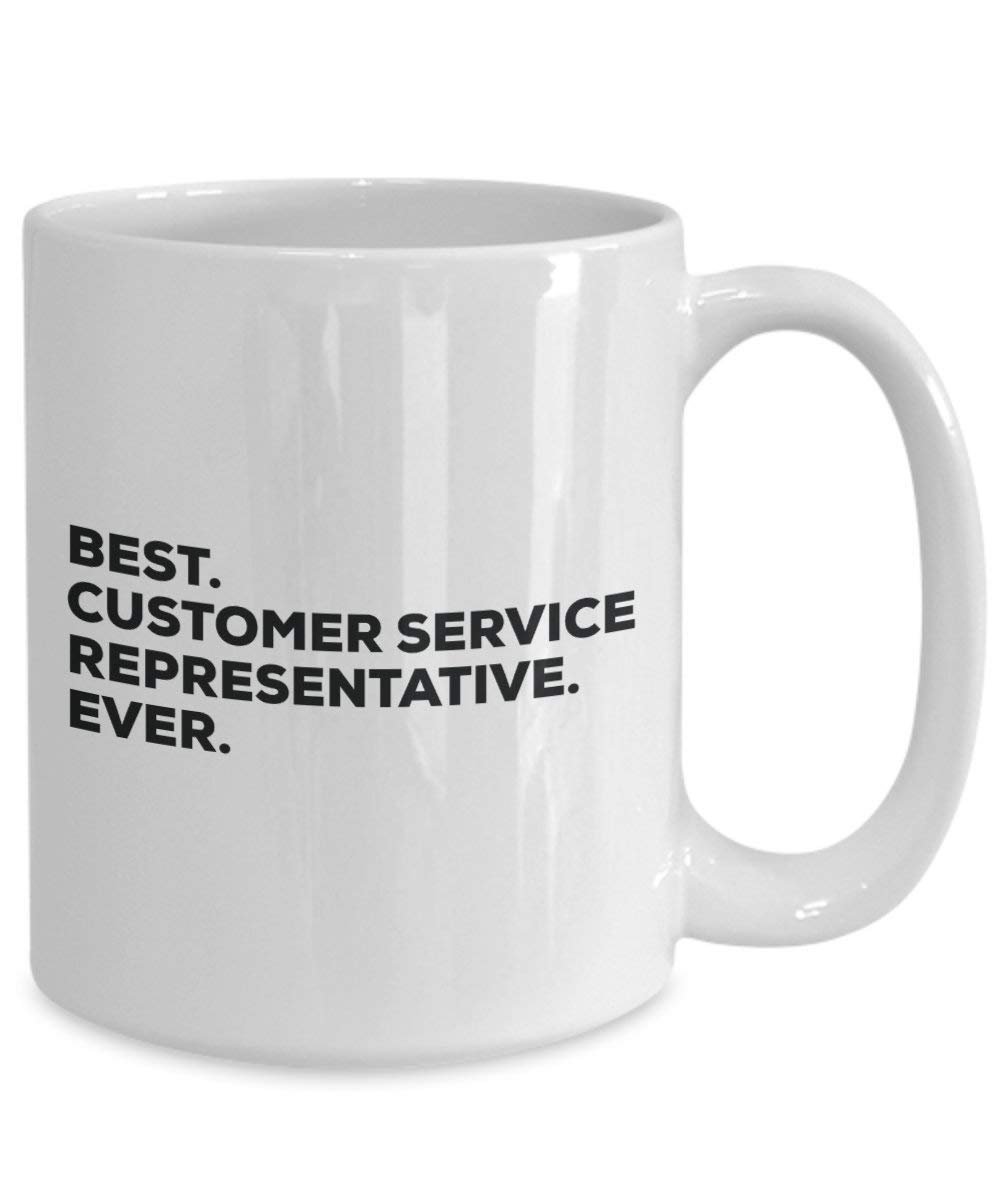 Meilleur Service à la Clientèle représentant jamais Mug rigolo – Tasse à café – Thank You Appréciation pour Noël Anniversaire Vacances Cadeau unique idées 15oz blanc