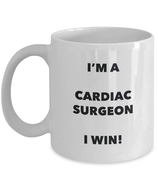 cardiaca Surgeon mug – I' m A cardiaca Surgeon i Win. – Funny Coffee Cup – novelty Birthday Christmas GAG regalo idea 11oz Infradito colorati estivi, con finte perline