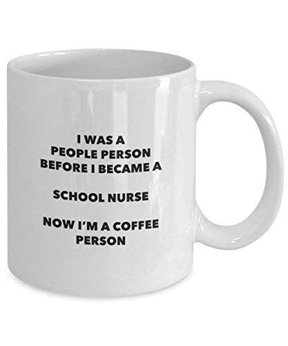 Schule nursecoffee Person Tasse – Funny Tee Kakao-Tasse – Geburtstag Weihnachten Kaffee Lover Cute Gag Geschenke Idee