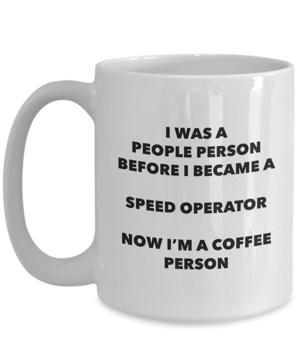 Speed Operator Coffee Person Mug - Funny Tea Cocoa Cup - Birthday Christmas Coffee Lover Cute Gag Gifts Idea