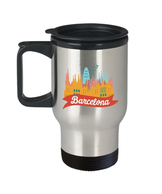 Barcelona Travel Travel Mug - Funny Tea Hot Cocoa Insulated Tumbler - Novelty Birthday Christmas Anniversary Gag Gifts Idea
