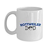 Funny Rottweiler Couple Mug - Rottweiler Dad - Rottweiler Mom - Rottweiler Lover Gifts - Unique Ceramic Gifts Idea (Dad)