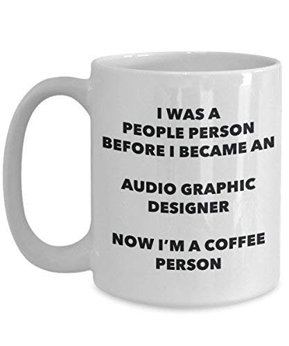 Audio Graphic Designer Kaffee Person Tasse – Funny Tee Kakao-Tasse – Geburtstag Weihnachten Kaffee Lover Cute Gag Geschenke Idee