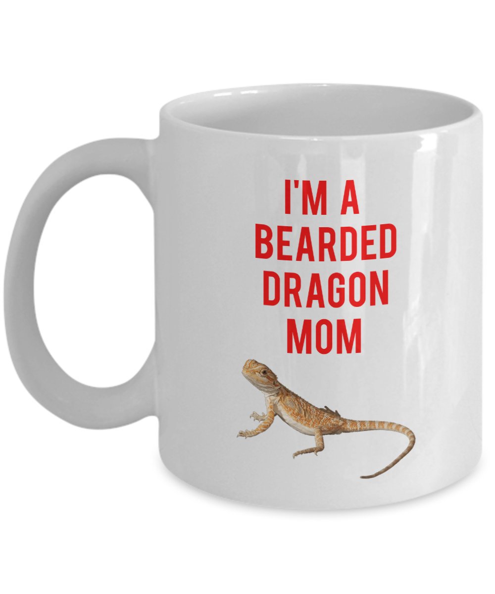Bearded Dragon Mom Mug - Funny Tea Hot Cocoa Coffee Cup - Novelty Birthday Christmas Anniversary Gag Gifts Idea