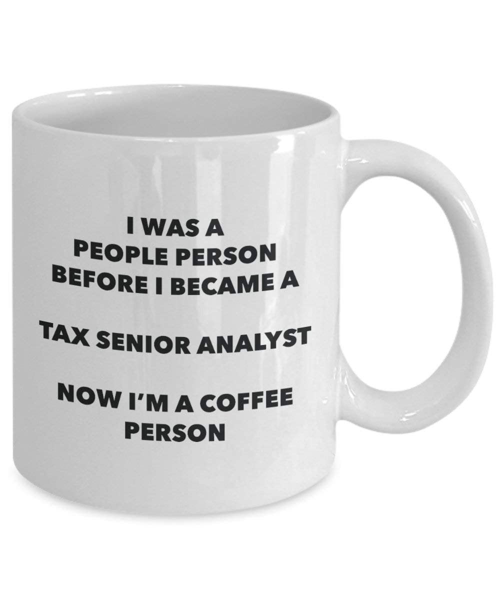 taxes Senior Analyste personne à café Mug Tasse à thé de cacao – rigolo – Anniversaire de Noël amateur de café mignon Gag Gifts Idée 15oz blanc