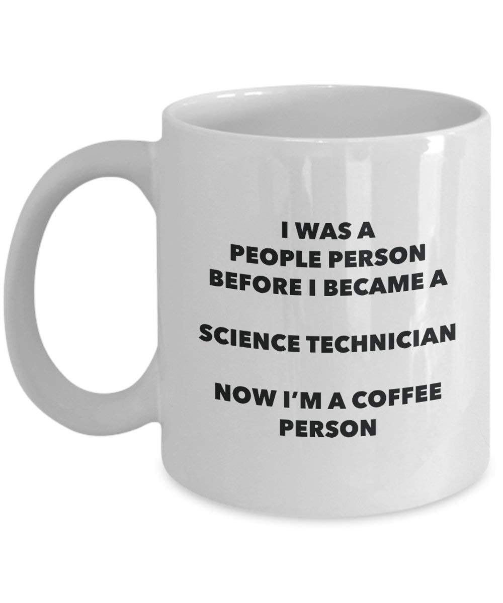 Wissenschaft Techniker Kaffee Person Tasse – Funny Tee Kakao-Tasse – Geburtstag Weihnachten Kaffee Lover Cute Gag Geschenke Idee 15oz weiß