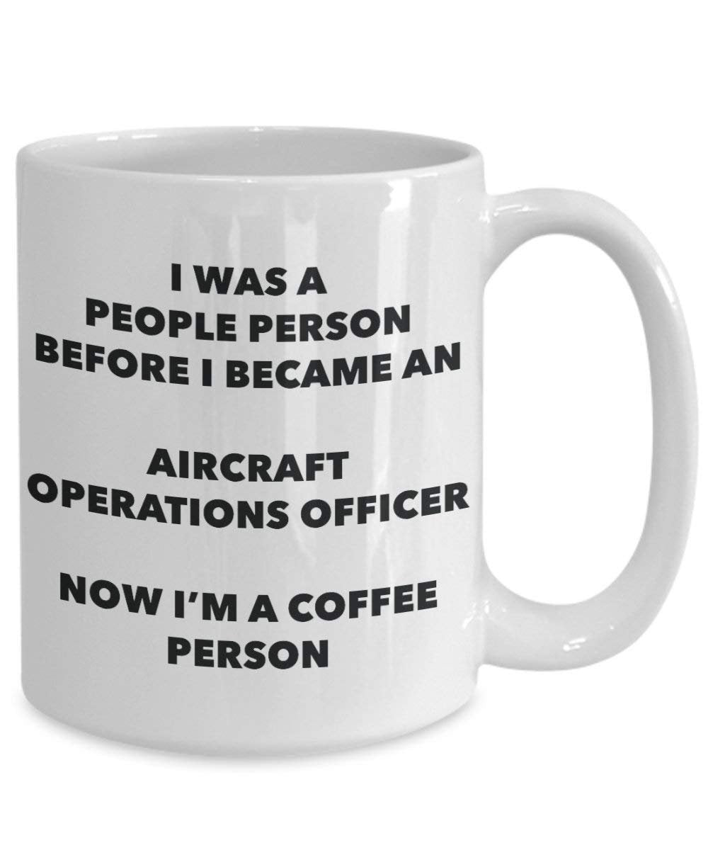Aircraft Opérations officier personne à café Mug Tasse à thé de cacao – rigolo – Anniversaire de Noël amateur de café mignon Gag Gifts Idée 15oz blanc