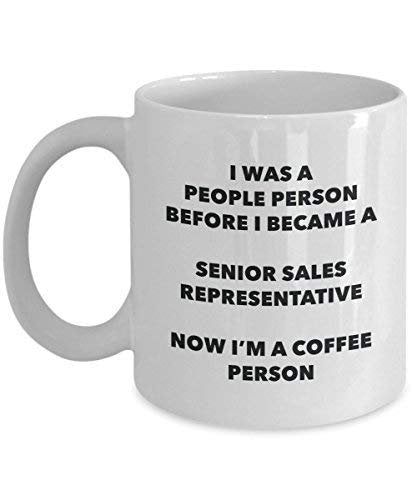 Senior vertriebsmitarbeiter Kaffee Person Tasse – Funny Tee Kakao-Tasse – Geburtstag Weihnachten Kaffee Lover Cute Gag Geschenke Idee