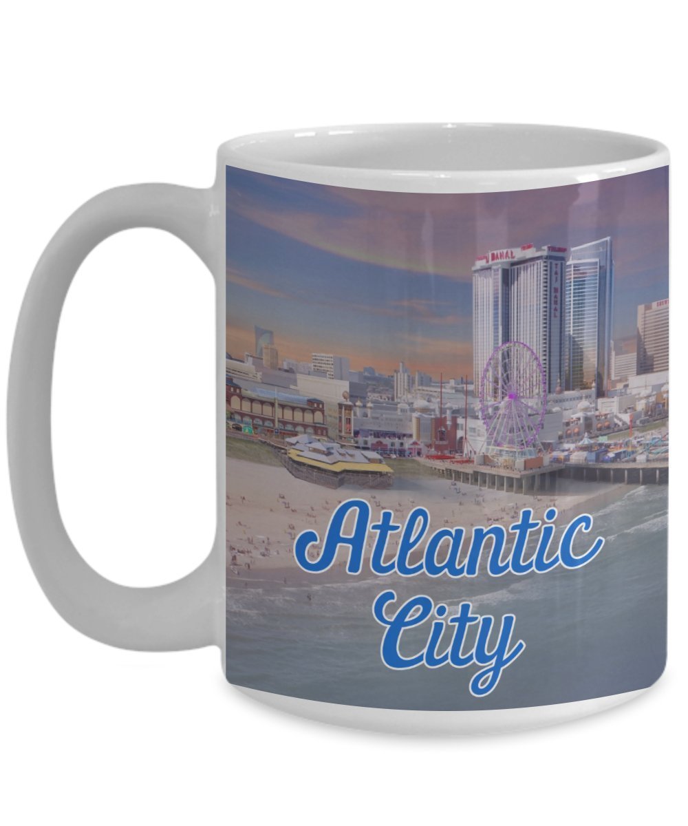 Atlantic City Tasse – Lustige Teetasse für heiße Kakao-Kaffeetasse – Neuheit Geburtstag Weihnachten Jahrestag Gag Geschenkidee