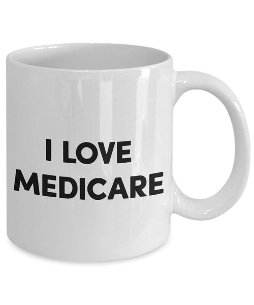 Tasse mit Aufschrift"I Love Medicare", lustig, für Tee/Kakao / Kaffee
