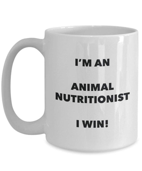 Animal Nutritionist mug – I' m An Animal Nutritionist i Win. – Funny Coffee Cup – novelty Birthday Christmas GAG regalo idea 11oz Infradito colorati estivi, con finte perline