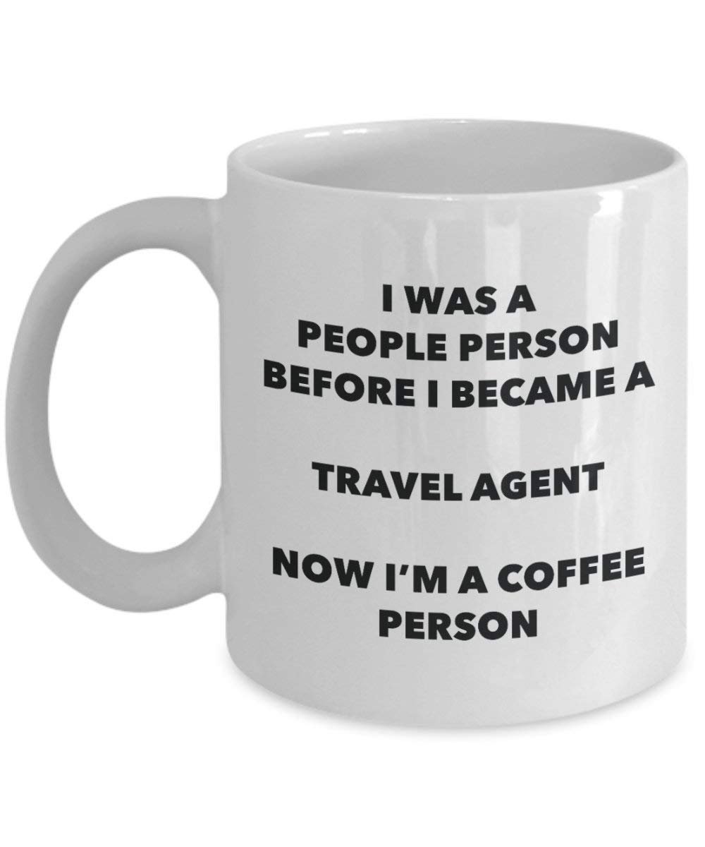 Travel Agent Café personne Mug – Funny Tasse à thé de cacao – Anniversaire de Noël amateur de café mignon Gag Gifts Idée 15oz blanc