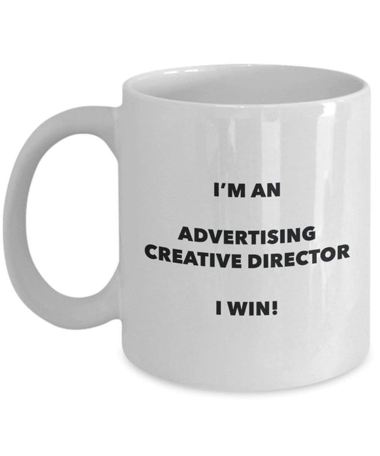 Werbung Creative Director Tasse – Ich bin ein Werbung Creative Director I Win. – Funny Kaffeetasse – Neuheit Geburtstag Weihnachten Gag Geschenke Idee 11oz weiß
