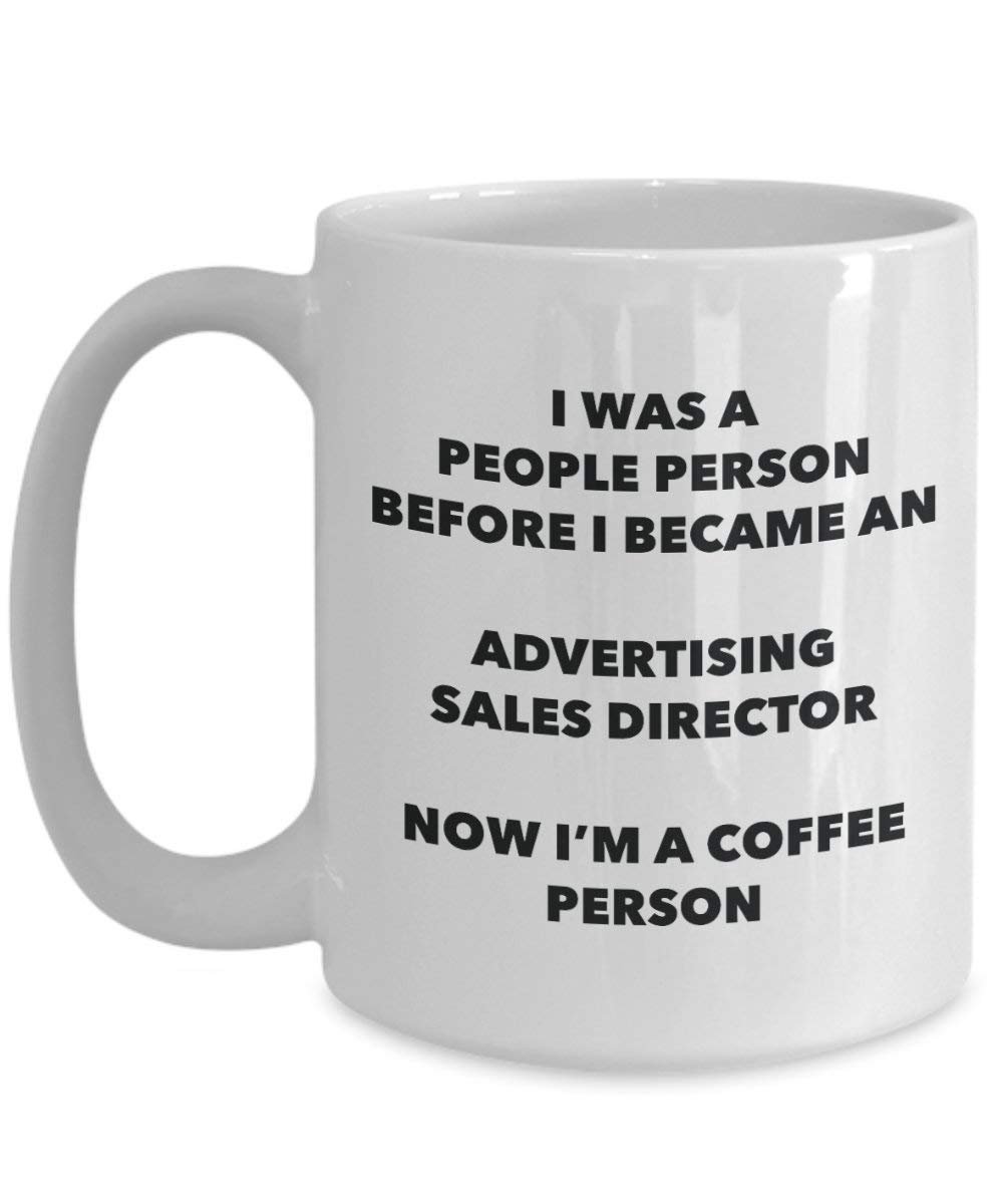 Werbung Sales Regisseur Kaffee Person Tasse – Funny Tee Kakao-Tasse – Geburtstag Weihnachten Kaffee Lover Cute Gag Geschenke Idee