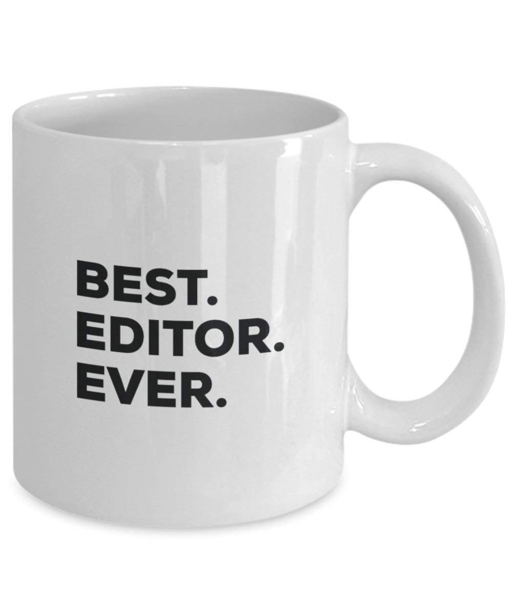 Best Editor Ever Tasse – Funny Coffee Cup – Thank You Anerkennung für Weihnachten Geburtstag Urlaub Einzigartiges Geschenk Ideen 11oz weiß