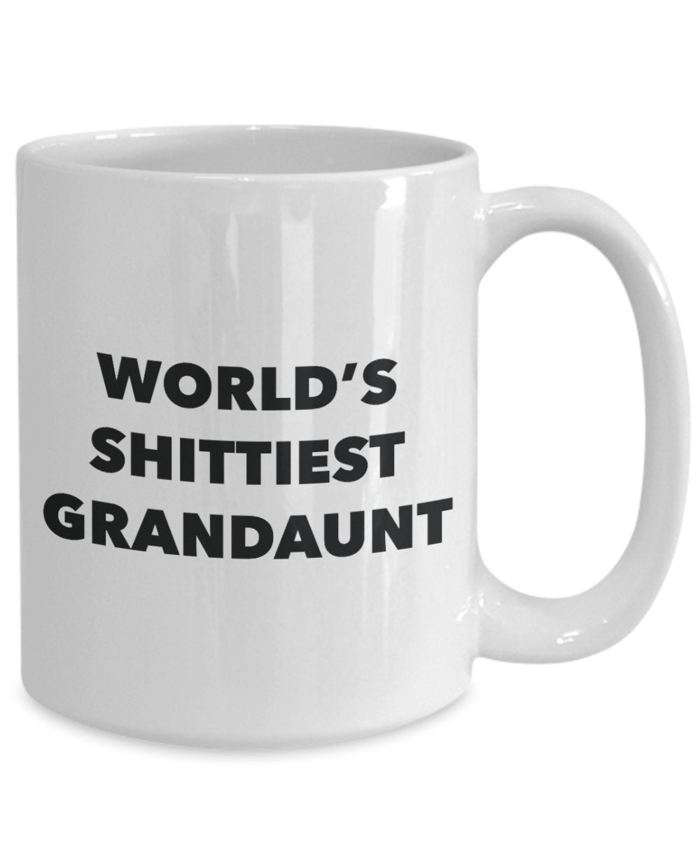 Grandaunt Mug - Coffee Cup - World's Shittiest Grandaunt - Grandaunt Gifts - Funny Novelty Birthday Present Idea