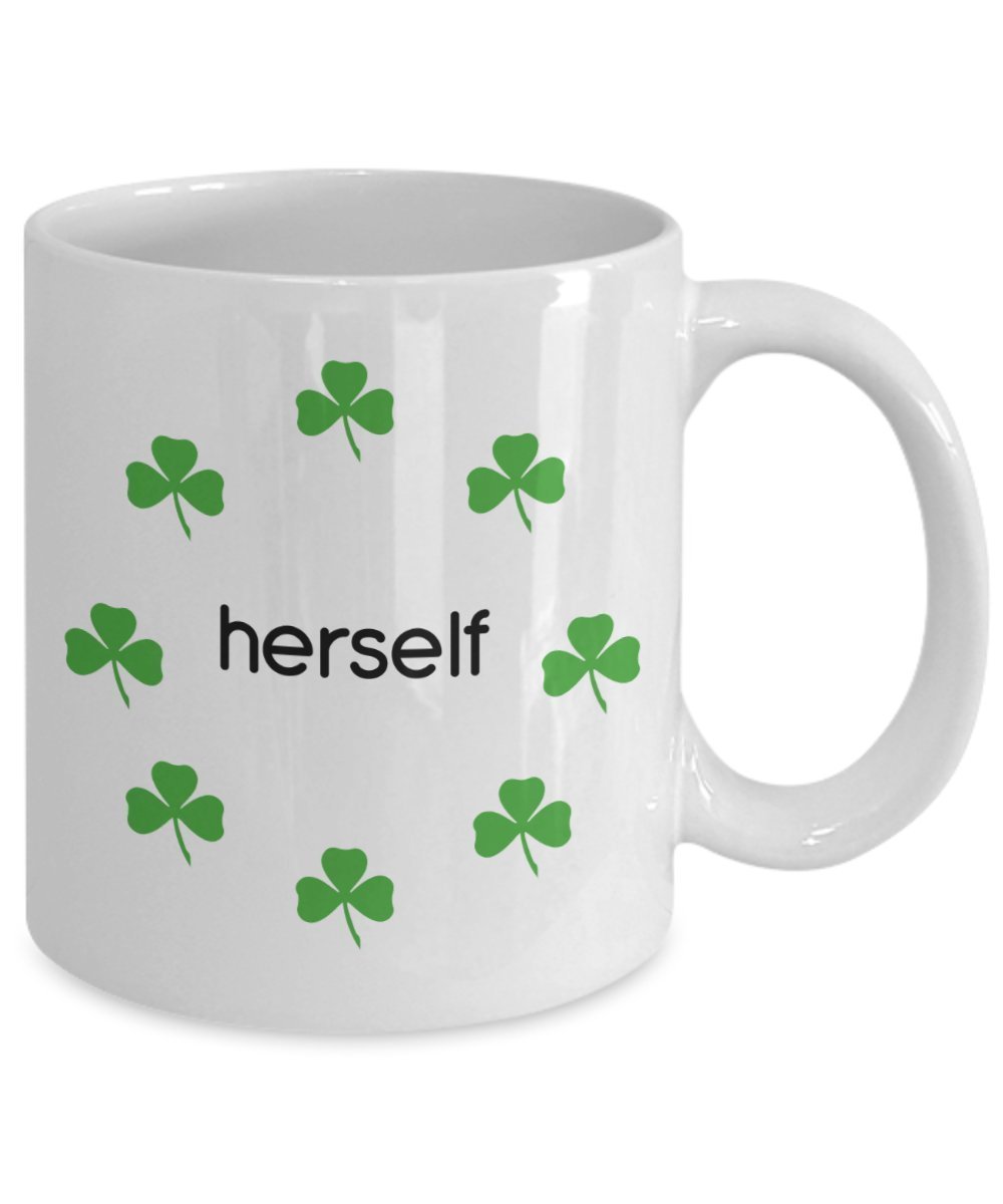 Herself Irish Mug - Irish Mug Herself - Funny Tea Hot Cocoa Coffee Cup - Novelty Birthday Christmas Anniversary Gag Gifts Idea