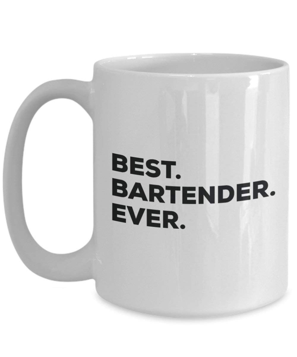 Best Bartender Ever Mug - Funny Coffee Cup -Thank You Appreciation For Christmas Birthday Holiday Unique Gift Ideas