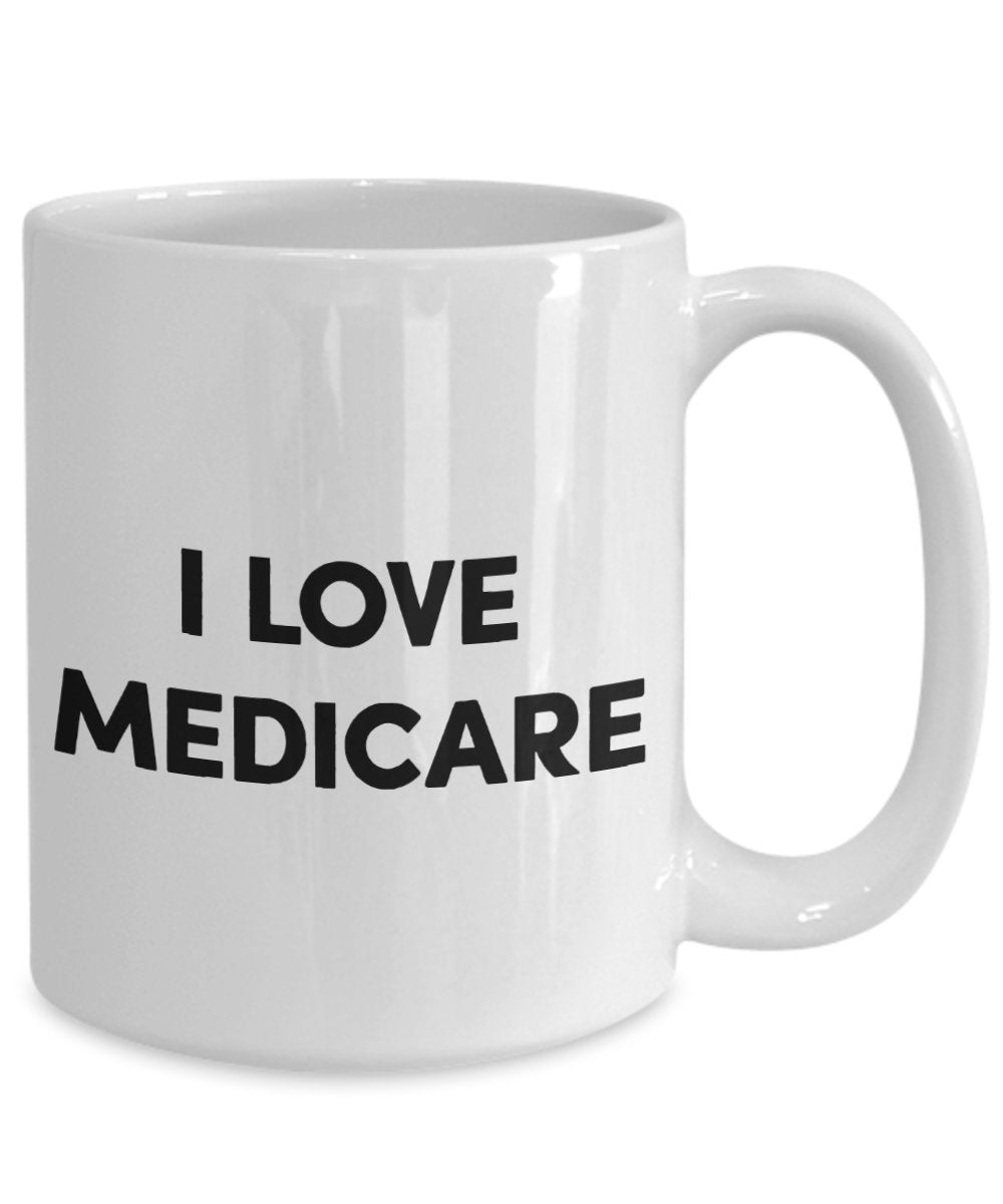 Tasse mit Aufschrift"I Love Medicare", lustig, für Tee/Kakao / Kaffee