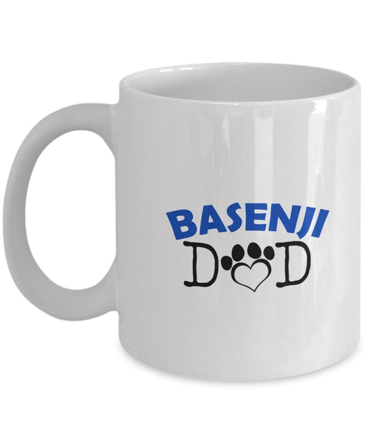 Funny Basenji Couple Mug - Basenji Dad - Basenji Mom - Basenji Lover Gifts - Unique Ceramic Gifts Idea (Dad)