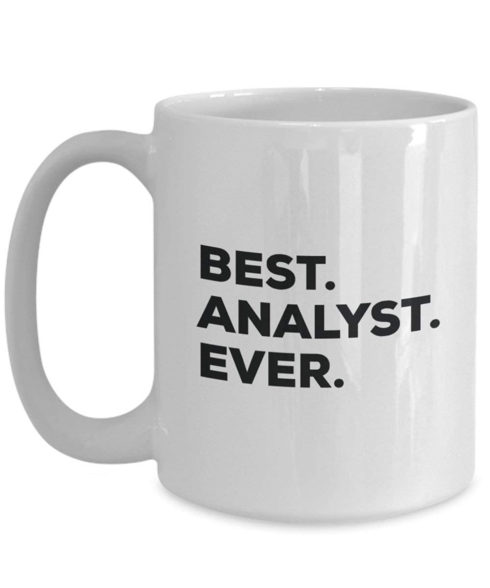 Meilleur Analyste jamais Mug rigolo – Tasse à café – Thank You Appréciation pour Noël Anniversaire Vacances Cadeau unique idées 15oz blanc
