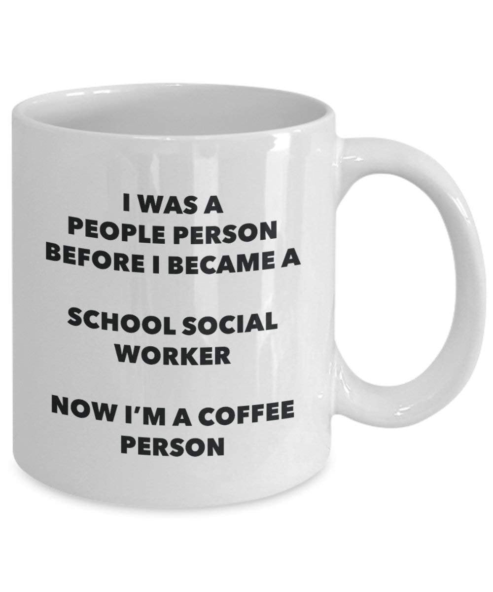 Schule Social Worker Kaffee Person Tasse – Funny Tee Kakao-Tasse – Geburtstag Weihnachten Kaffee Lover Cute Gag Geschenke Idee 11oz weiß