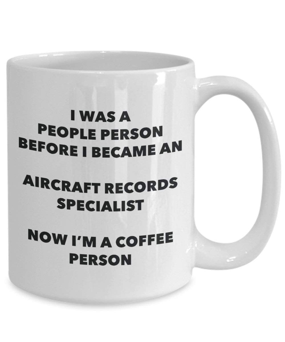 Aircraft Records Specialist Café personne Mug – Funny Tasse à thé de cacao – Anniversaire de Noël amateur de café mignon Gag Gifts Idée 11oz blanc