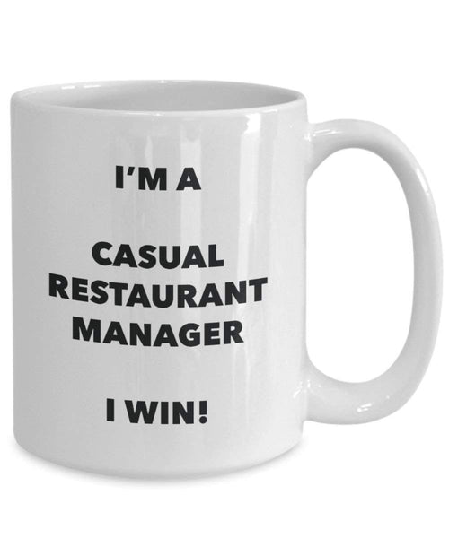 Casual Restaurant Manager Mug - I'm a Casual Restaurant Manager I win! - Funny Coffee Cup - Birthday Christmas Gifts Idea