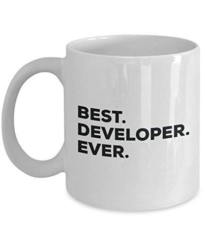 Best Entwickler Ever Tasse – Funny Coffee Cup – Thank You Anerkennung für Weihnachten Geburtstag Urlaub Einzigartiges Geschenk Ideen