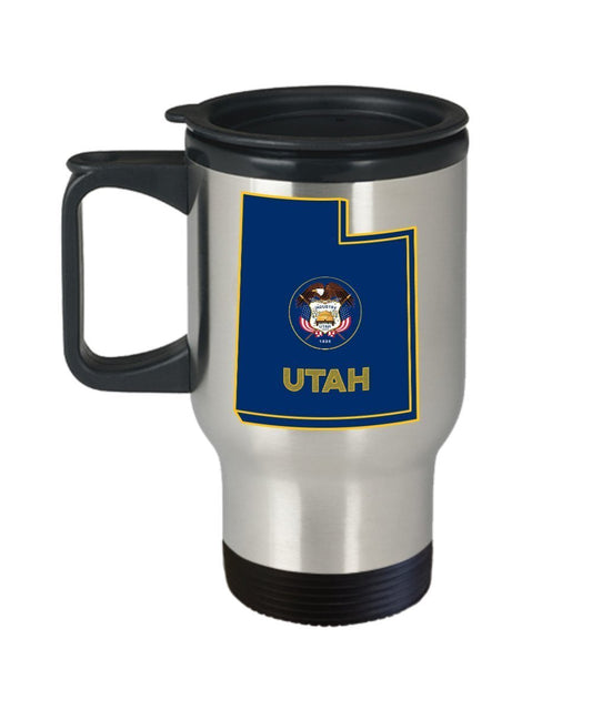 Utah Travel Mug - Funny Tea Hot Cocoa Coffee Insulated Tumbler - Novelty Birthday Christmas Anniversary Gag Gifts Idea