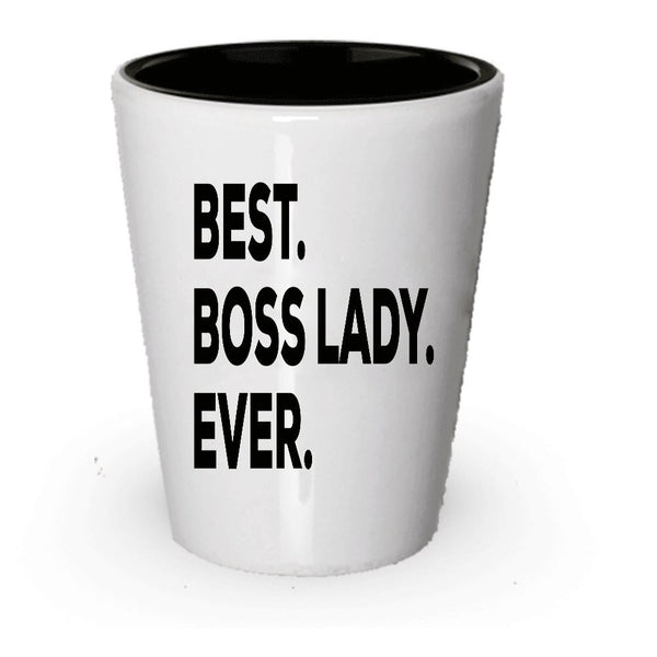 Boss Lady Shot Glass - Best Gifts - Decor For Office Room Art Accessories Ladies Supplies Desk Put By Notepad Lifestyle Pencil Holder - Funny Ladyboss (4)