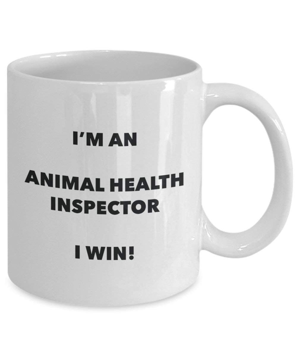 L'Inspecteur de sante animale Mug – Je suis un Animal l'Inspecteur de santé I Win. – Funny Tasse à café – Fantaisie anniversaire Idée de Gag cadeaux de Noël 11oz blanc