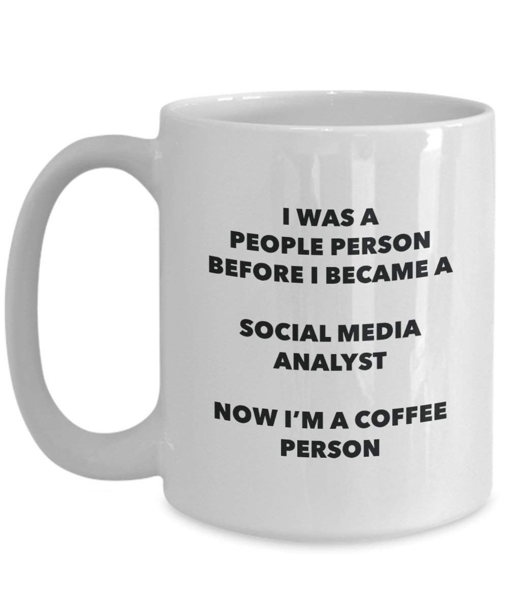 Social Media Analyst Coffee Person Mug - Funny Tea Cocoa Cup - Birthday Christmas Coffee Lover Cute Gag Gifts Idea