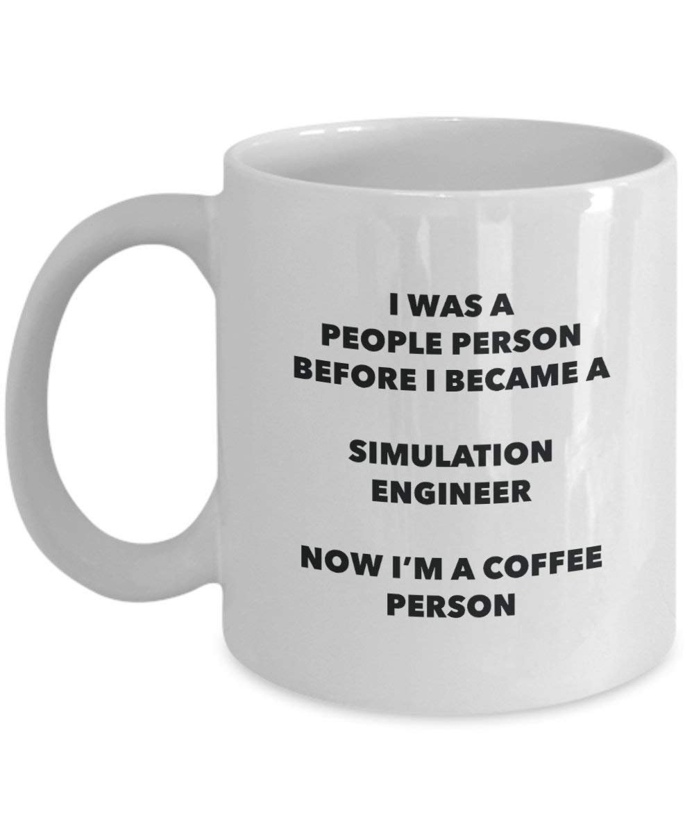 Simulation ingénieur Café personne Mug – Funny Tasse à thé de cacao – Anniversaire de Noël amateur de café mignon Gag Gifts Idée 11oz blanc