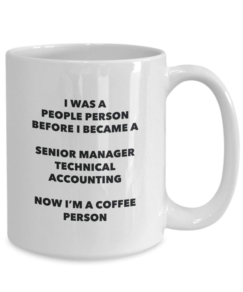 Senior Manager Technische Accounting Kaffee Person Tasse – Funny Tee Kakao-Tasse – Geburtstag Weihnachten Kaffee Lover Cute Gag Geschenke Idee