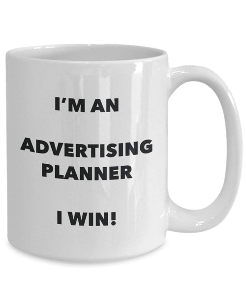 Werbung Planer Tasse – Ich bin ein Werbung Planer I Win. – Funny Kaffeetasse – Neuheit Geburtstag Weihnachten Gag Geschenke Idee