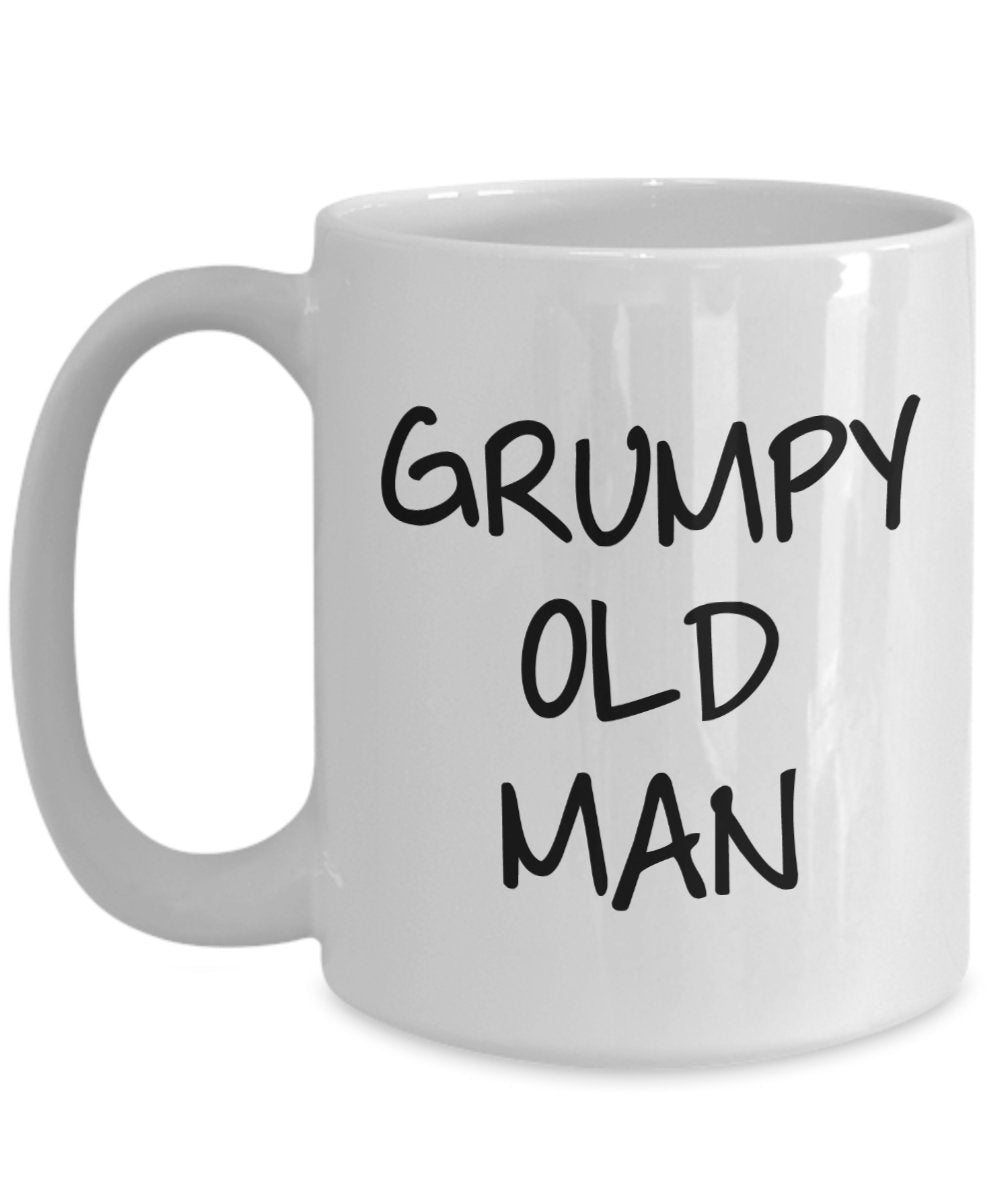 Kaffeetasse mit Aufschrift"Grumpy Old Man", lustige Teetasse, Kakaotasse – Neuheit Geburtstag Weihnachten Jahrestag Gag Geschenkidee