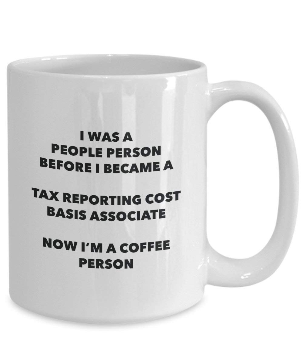 taxes Rapports coût Basis Associate personne à café Mug Tasse à thé de cacao – rigolo – Anniversaire de Noël amateur de café mignon Gag Gifts Idée 15oz blanc