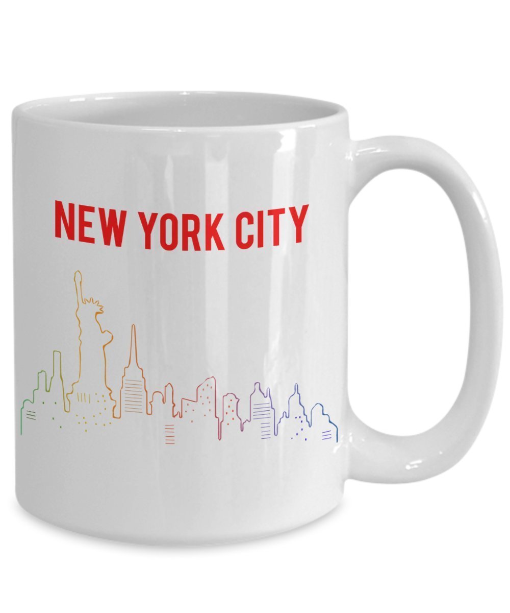 New York City Mug - Funny Tea Hot Cocoa Coffee Cup - Novelty Birthday Christmas Anniversary Gag Gifts Idea