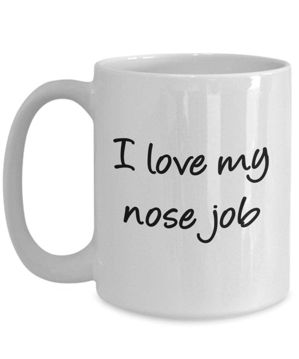 Nose Job Tasse – Lustige Teetasse für heiße Kakao-Kaffeetasse – Neuheit Geburtstag Weihnachten Jahrestag Gag Geschenkidee