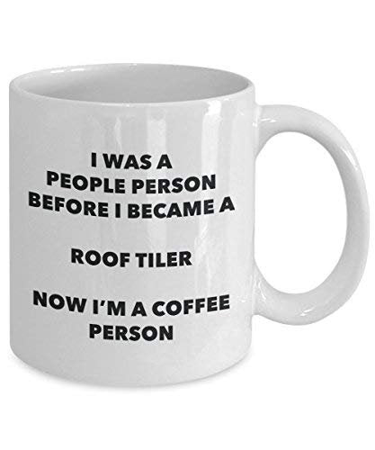 Roof Tiler Coffee Person Mug - Funny Tea Cocoa Cup - Birthday Christmas Coffee Lover Cute Gag Gifts Idea