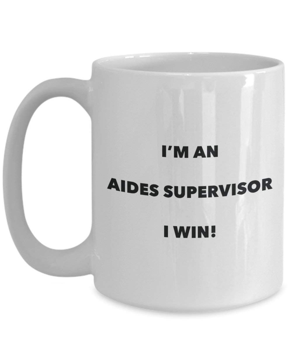 ventre plat Supervisor Mug – Je suis un ventre plat Supervisor I Win. – Funny Tasse à café – Fantaisie anniversaire Idée de Gag cadeaux de Noël 15oz blanc
